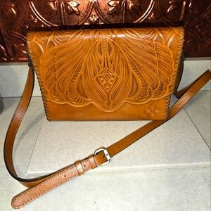 Patricia Nash Sarola Tooled Leather Crossbody Handbag